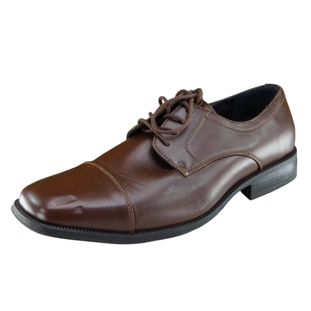 Alfani Shoes Sz 11 M Brown‎ Derby Oxfords Leather Men adam